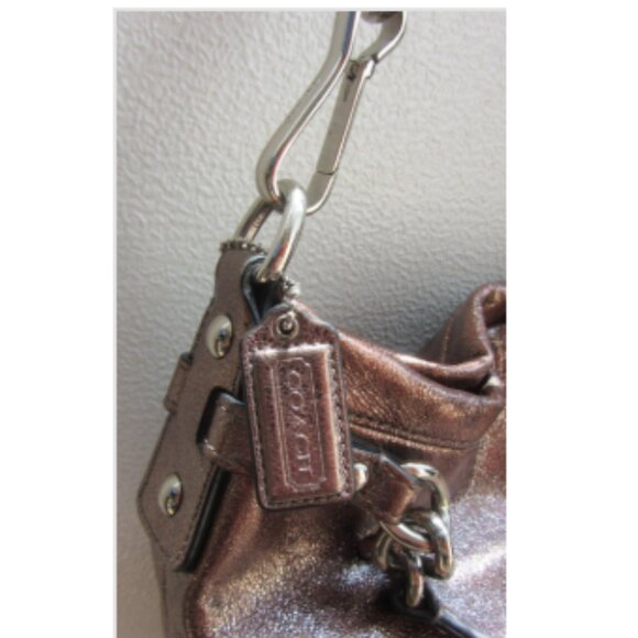 COACH "Brooke" Pewter & Copper Leather Hobo Shoulder Handbag K1176-F17165 - Picture 8 of 10